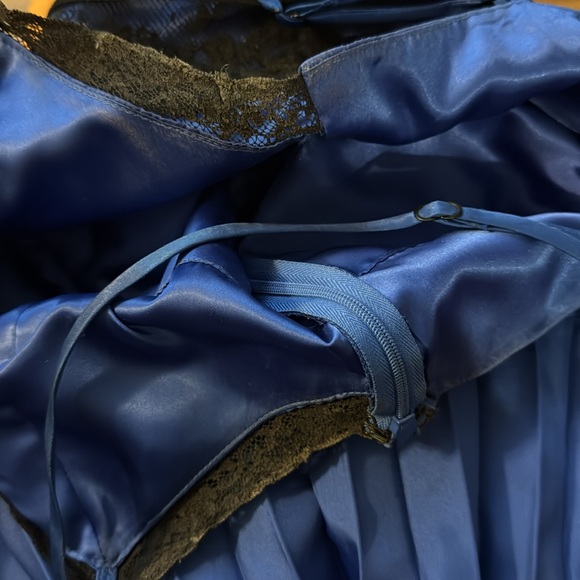 Betsey Johnson New York Size 4 Vintage Accordion Pleats Cobalt Blue Dress Y2K - Picture 10 of 17